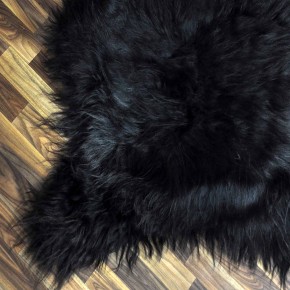 XXXL Island Schaffell schwarzbraun grau 130x90 Krampus #2430
