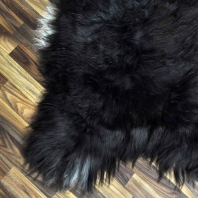 XXXL Island Schaffell braun weiss 135x80 Teppich Krampus #2445
