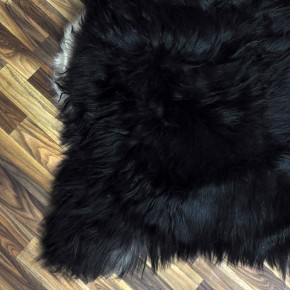 XXXL Island Schaffell schwarzbraun weiss 130x90 Krampus #2446