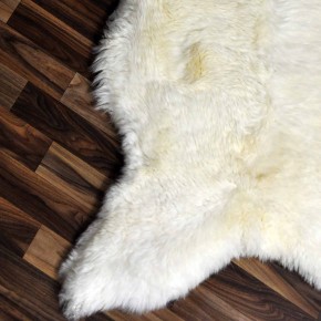 Echtes Schaffell Lammfell weiss 110x75 Stuhl Auflage #2463