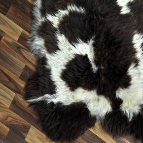 XXL ÖKO Schaffell Lammfell braun beige 120x80 echtes Fell #7111