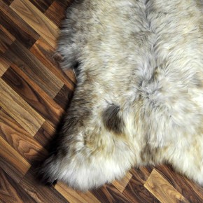 XXL ÖKO Schaffell Lammfell beige braun 125x80 echtes Fell #7256
