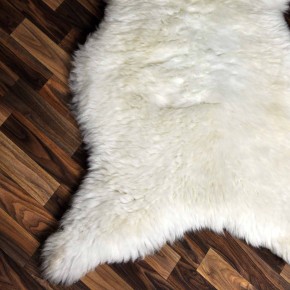 ÖKO echtes Schaffell Lammfell creme weiß 115x80 Fellteppich #7274