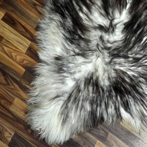 XXL ÖKO Island Schaffell weiß braun geflammt 125x80 #7323