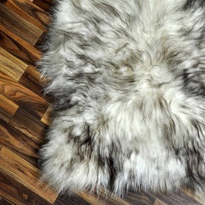 XXL ÖKO Island Schaffell weiß braun geflammt 125x85 #7342