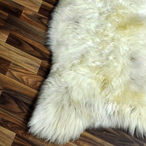 XXL ÖKO Schaffell Lammfell beige braun 120x75 Teppich Kamin #7376