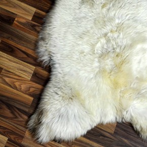 XXL ÖKO Schaffell Lammfell beige braun 120x75 Teppich Kamin #7378