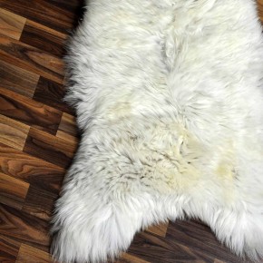 XXL ÖKO Schaffell Lammfell beige braun 120x80 Teppich Kamin #7399