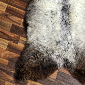 XL ÖKO Schaffell Lammfell braun beige 115x80 Teppich Kamin #7408