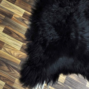 XXL ÖKO Island Schaffell schwarzbraun weiß 120x75 #7432
