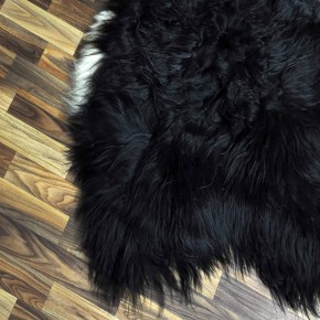 XXL ÖKO Island Schaffell schwarzbraun weiß 120x80 Geschenk #7438