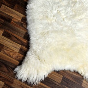 XXXL ÖKO Schaffell Lammfell weiß 130x85 Teppich Kamin #7468