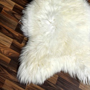 XL ÖKO Schaffell Lammfell weiß 115x75 Teppich Kamin #7472