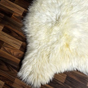 XXL ÖKO Schaffell Lammfell weiß 120x80 Teppich Kamin #7475