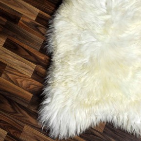 XXXL ÖKO Schaffell Lammfell weiß 130x70 Teppich Kamin #7476