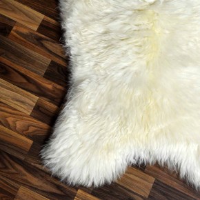 XL ÖKO Schaffell Lammfell weiß braun 115x70 Teppich Kamin #7480