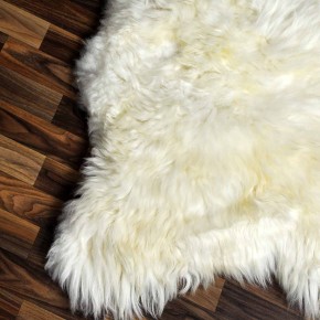 XXL ÖKO echtes Schaffell Lammfell weiß 125x80 Kamin Fell #7485