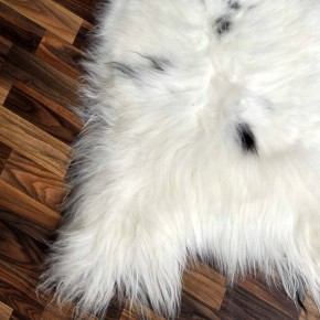 XXXL ÖKO Island Schaffell beige schwarzbraun 130x90 Unikat Krampus #7512
