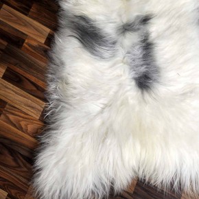 XXXL ÖKO Island Schaffell beige grau 130x85 Unikat Krampus #7514