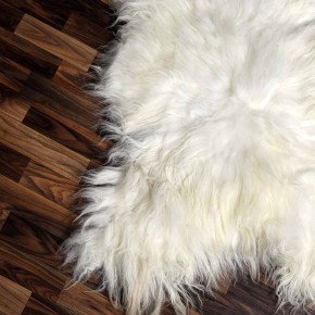 XXL ÖKO Island Schaffell Lammfell beige schwarzbraun 125x80 #7535