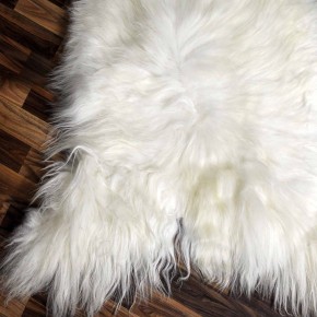 XXXL ÖKO Island Schaffell beige schwarzbraun 140x90 Unikat Krampus #7536