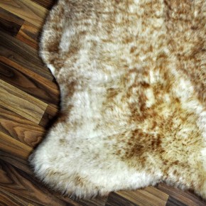 XXL ÖKO Schaffell Fell weiß braun geflammt 120x80 Lammfell Fell #7565