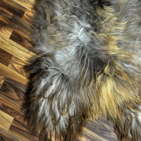 XXXL ÖKO Island Schaffell Lammfell rost braun grau 130x85 #7619