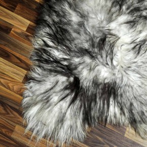 XXXL ÖKO Island Schaffell weiß braun geflammt 130x80 #7662