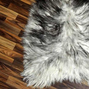 XXXL ÖKO Island Schaffell weiß braun geflammt 130x75 #7663