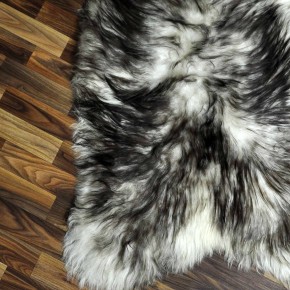 XXL ÖKO Island Schaffell weiß braun geflammt 125x80 #7665