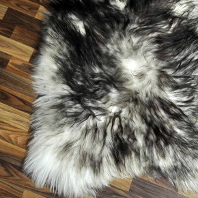 XXXL ÖKO Island Schaffell weiß braun geflammt 130x85 #7669