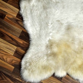XL ÖKO Schaffell Lammfell beige braun 115x70 Teppich Kamin #7762