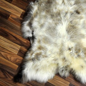 XXL ÖKO Schaffell Lammfell beige braun 120x75 Teppich Geschenk #7780