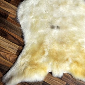 XXL ÖKO Schaffell Lammfell beige braun 120x80 Teppich Kamin #7789