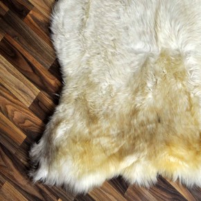 XXL ÖKO Schaffell Lammfell beige braun 125x90 Teppich Geschenk #7792