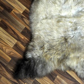 XXL ÖKO Schaffell Lammfell braun grau 120x75 Teppich Geschenk #7796