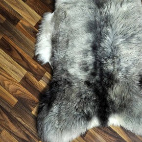 XXL ÖKO Schaffell Lammfell braun grau 120x80 Teppich Geschenk #7797