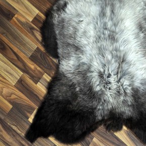 XL ÖKO Schaffell Lammfell braun grau 115x75 Teppich Geschenk #7800