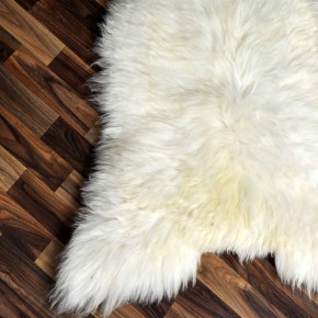 XXL ÖKO echtes Schaffell Lammfell weiß 125x70 #7863
