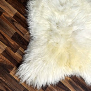 XXXL ÖKO echtes Schaffell Lammfell natur weiß 130x75 #7866