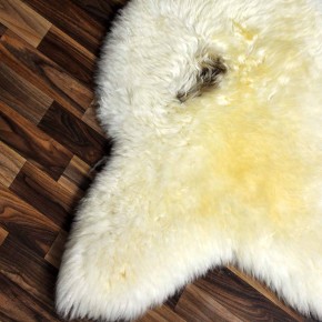 XXL ÖKO Schaffell Lammfell weiß braun 125x75 Hundebett Tierbett #7869