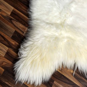 XXL ÖKO echtes Schaffell Lammfell weiß 120x75 Kamin Fell #7879