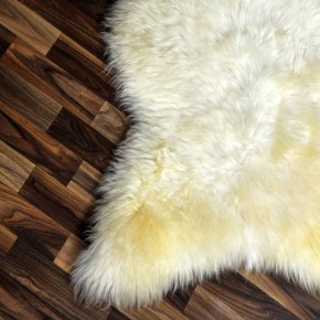 XXL ÖKO Schaffell Lammfell weiß braun 120x75 Hundebett Tierbett #7892