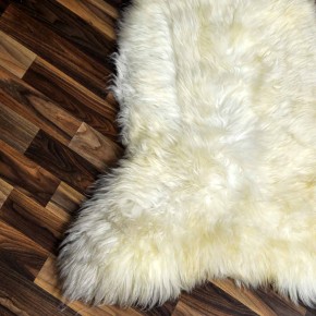 XXL ÖKO Schaffell Lammfell weiß braun 120x75 Hundebett Tierbett #7893