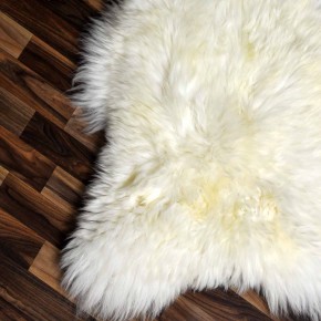 XXL ÖKO echtes Schaffell Lammfell weiß 120x75 Kamin Fell #7895