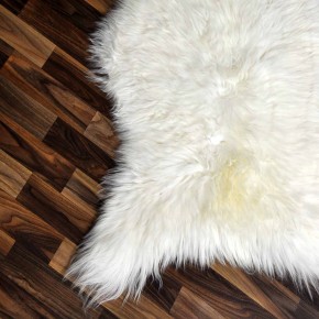 XL ÖKO Schaffell Lammfell weiß braun 115x70 Hundebett Tierbett #7898