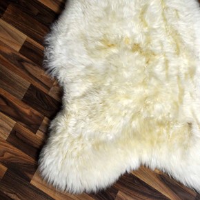 XL ÖKO Schaffell Lammfell weiß braun 115x75 Hundebett Tierbett #7900