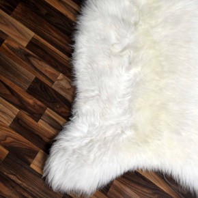 XXL ÖKO echtes Schaffell Lammfell weiß 125x75 Kamin Fell #7907