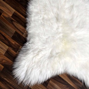 XXL ÖKO echtes Schaffell Lammfell weiß 125x80 Kamin Fell #7908