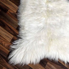 XXXL ÖKO echtes Schaffell Lammfell weiß 130x75 Geschenk #7916